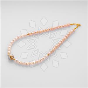 Gemstone and Bead Beaded Necklace