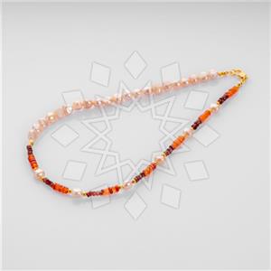 Gemstone and Bead Beaded Necklace