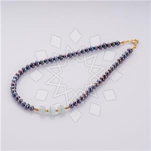 Gemstone and Bead Beaded Necklace