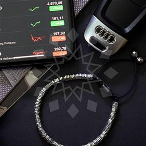 Gemstone and Bead Mens  Mens Bracelet