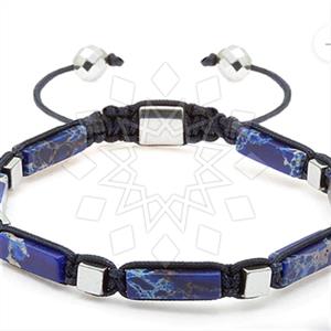 Gemstone and Bead Mens  Mens Bracelet