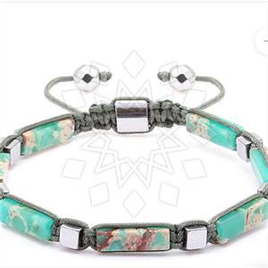 Gemstone and Bead Mens  Mens Bracelet