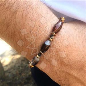 Gemstone and Bead Mens  Mens Bracelet