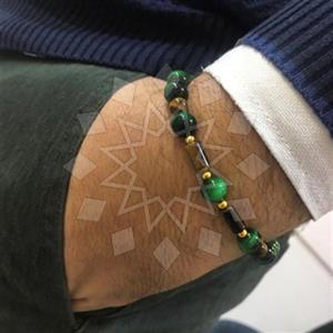 Gemstone and Bead Mens  Mens Bracelet