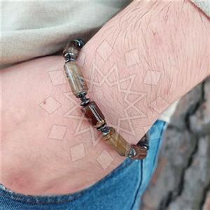 Gemstone and Bead Mens  Mens Bracelet