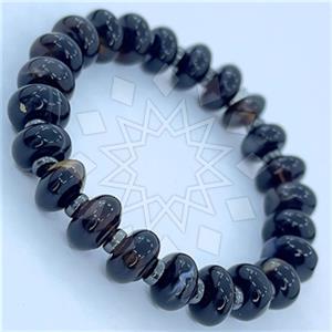 Gemstone and Bead Mens  Mens Bracelet