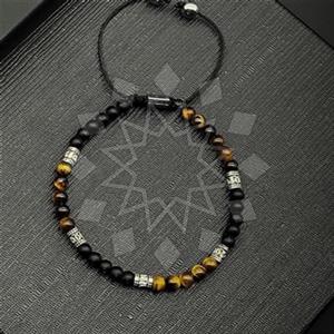 Gemstone and Bead Mens  Mens Bracelet