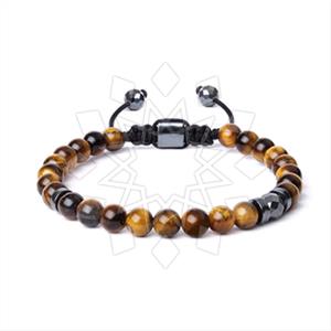 Gemstone and Bead Mens  Mens Bracelet