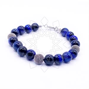 Gemstone and Bead Mens  Mens Bracelet