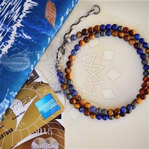 Gemstone and Bead Mens  Multi Strand Bracelet