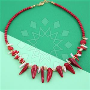 Gemstone and Bead Natural Gemstone  Beaded Necklace