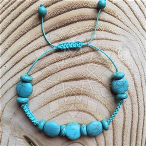 Gemstone and Bead Statement  Macrame String Bracelets