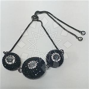 Fashion Gemstone and Crystal  Adjustable Bracelet
