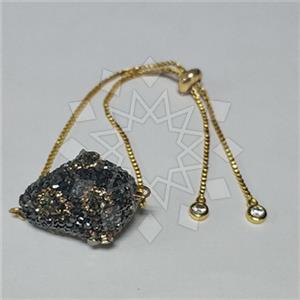 Fashion Gemstone and Crystal  Adjustable Bracelet