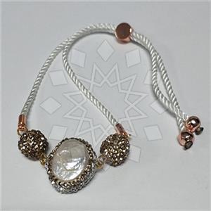 Fashion Gemstone and Crystal  Adjustable Bracelet