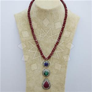 Fashion Gem and Crystals Beaded Necklace