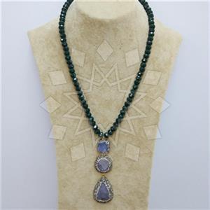 Fashion Gem and Crystals Beaded Necklace
