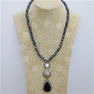 Fashion Gem and Crystals Beaded Necklace