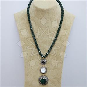Fashion Gem and Crystals Beaded Necklace