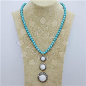 Fashion Gem and Crystals Beaded Necklace