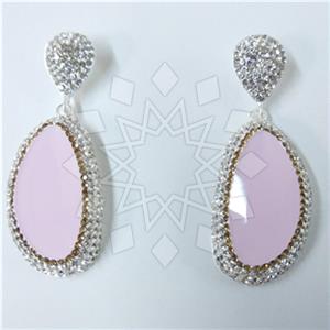 Fashion Gem and Crystals Single Drop Earrings