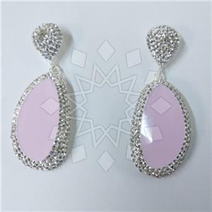 Fashion Gem and Crystals Single Drop Earrings
