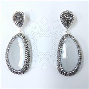 Fashion Gem and Crystals Single Drop Earrings