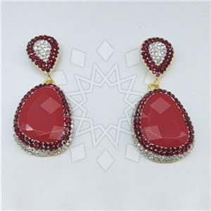 Fashion Gem and Crystals Single Drop Earrings
