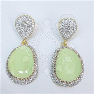 Fashion Gem and Crystals Single Drop Earrings