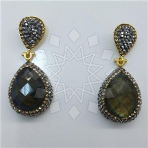 Fashion Gem and Crystals Single Drop Earrings