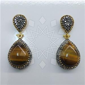 Fashion Gem and Crystals Single Drop Earrings