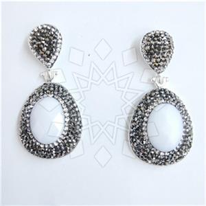 Fashion Gem and Crystals Single Drop Earrings