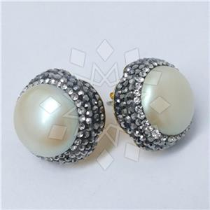 Fashion Gem and Crystals Stud Earrings