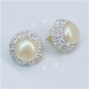 Fashion Gem and Crystals Stud Earrings