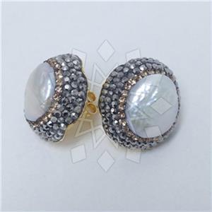 Fashion Gem and Crystals Stud Earrings
