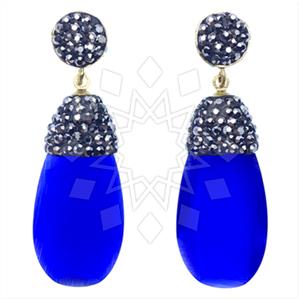Fashion Gem and Crystals Dangle Earrings