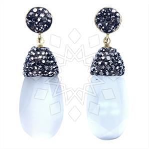 Fashion Gem and Crystals Dangle Earrings