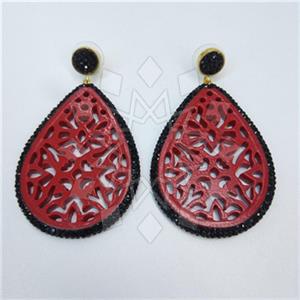 Fashion Gem and Crystals Single Drop Earrings