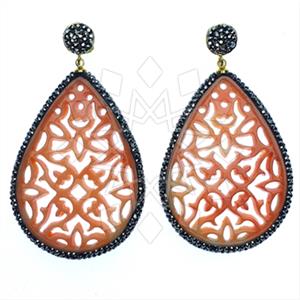 Fashion Gem and Crystals Single Drop Earrings