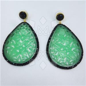 Fashion Gem and Crystals Single Drop Earrings