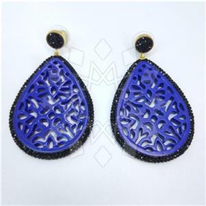 Fashion Gem and Crystals Single Drop Earrings