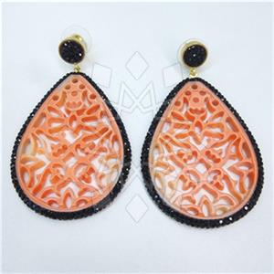 Fashion Gem and Crystals Single Drop Earrings