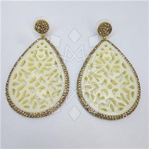 Fashion Gem and Crystals Single Drop Earrings