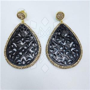 Fashion Gem and Crystals Single Drop Earrings