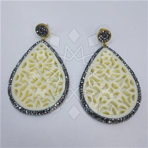 Fashion Gem and Crystals Single Drop Earrings