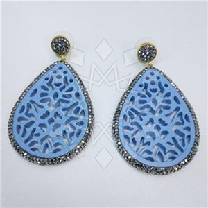 Fashion Gem and Crystals Single Drop Earrings