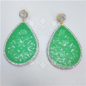 Fashion Gem and Crystals Single Drop Earrings