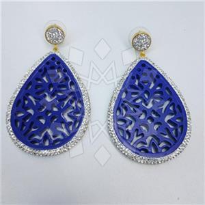 Fashion Gem and Crystals Single Drop Earrings
