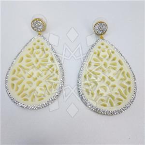 Fashion Gem and Crystals Single Drop Earrings