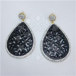 Fashion Gem and Crystals Single Drop Earrings